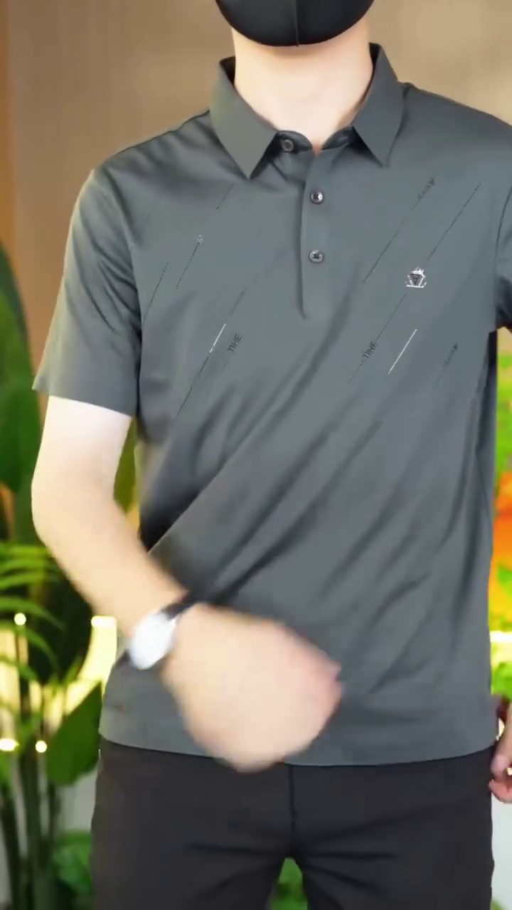 Men Polo Collar Slim Fit T-shirt