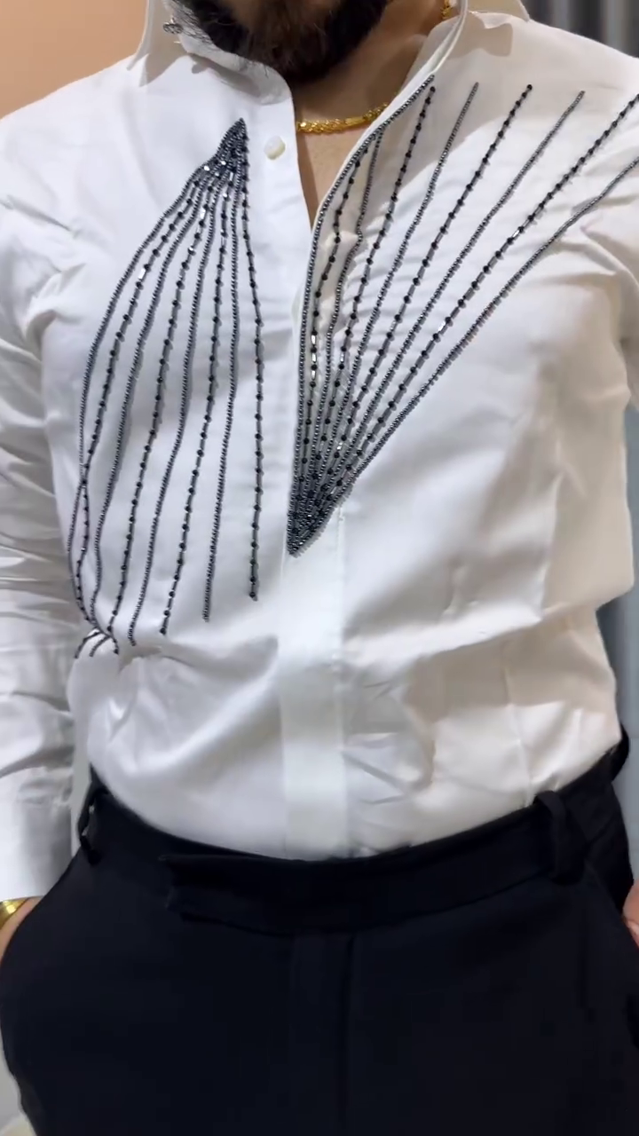 Men?s Casual Cotton Blend Shirt || Long Sleeve Button Down with Spread Collar