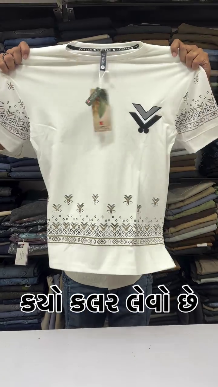 Men's Cotton Round Half Sleeve Printed Regular Fit T-Shirt