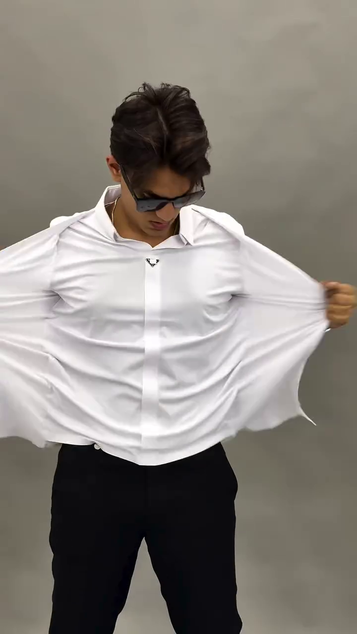 Classic Self Design Spread Collar Casual Shirt