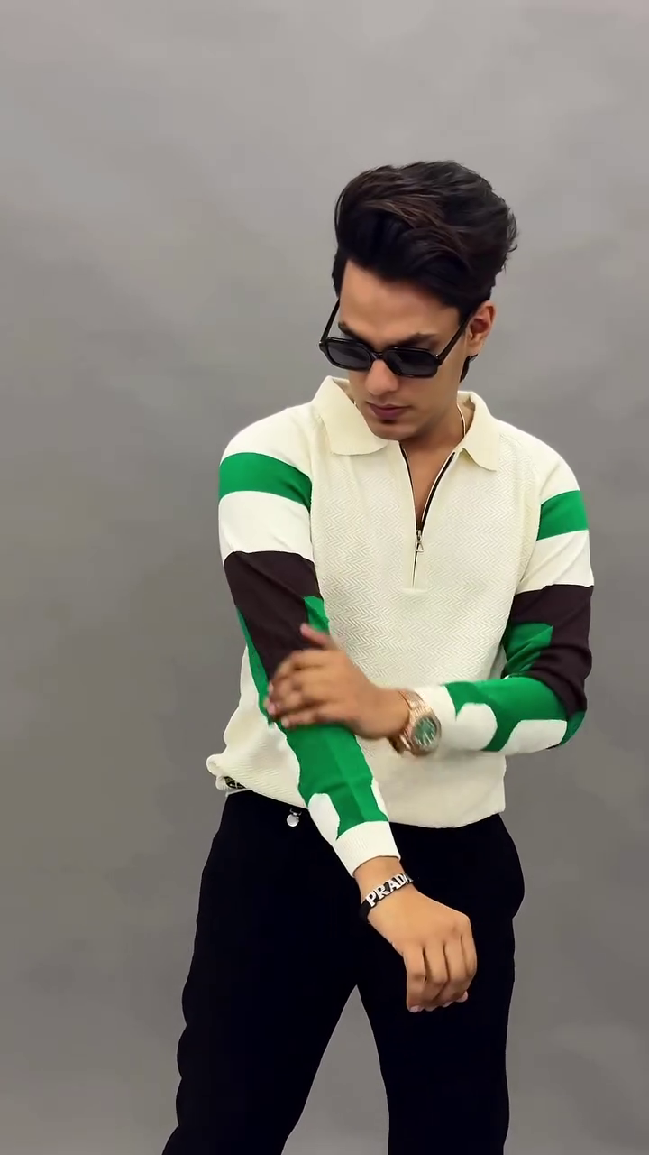 Men's Polo Neck Full Sleeve Regular Fit PolyCotton T-Shirt