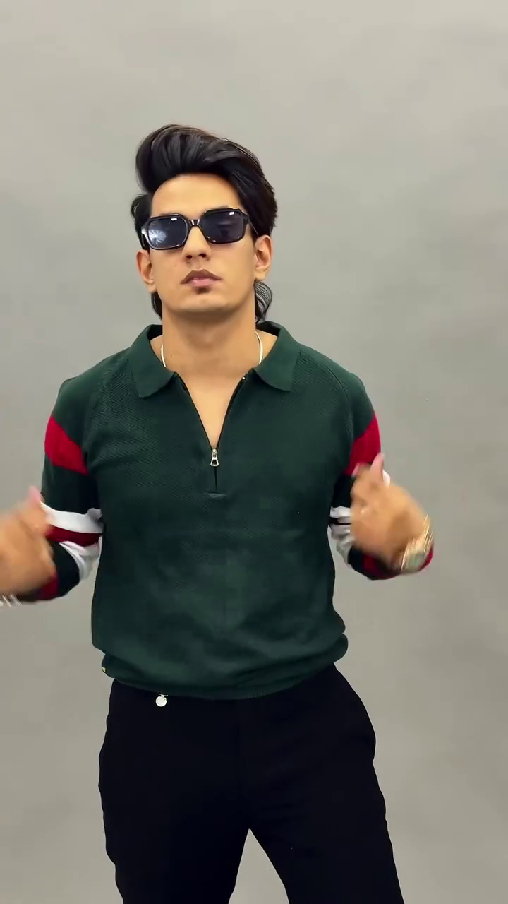 Men's Polo Neck Full Sleeve Regular Fit PolyCotton T-Shirt