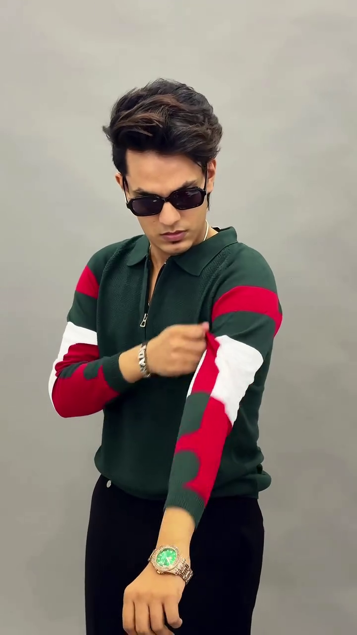 Men's Polo Neck Full Sleeve Regular Fit PolyCotton T-Shirt