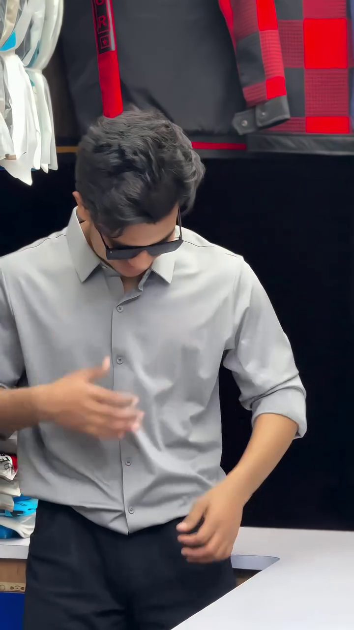 Men's Popcorn Fabric Regular Fit Casual Shirt