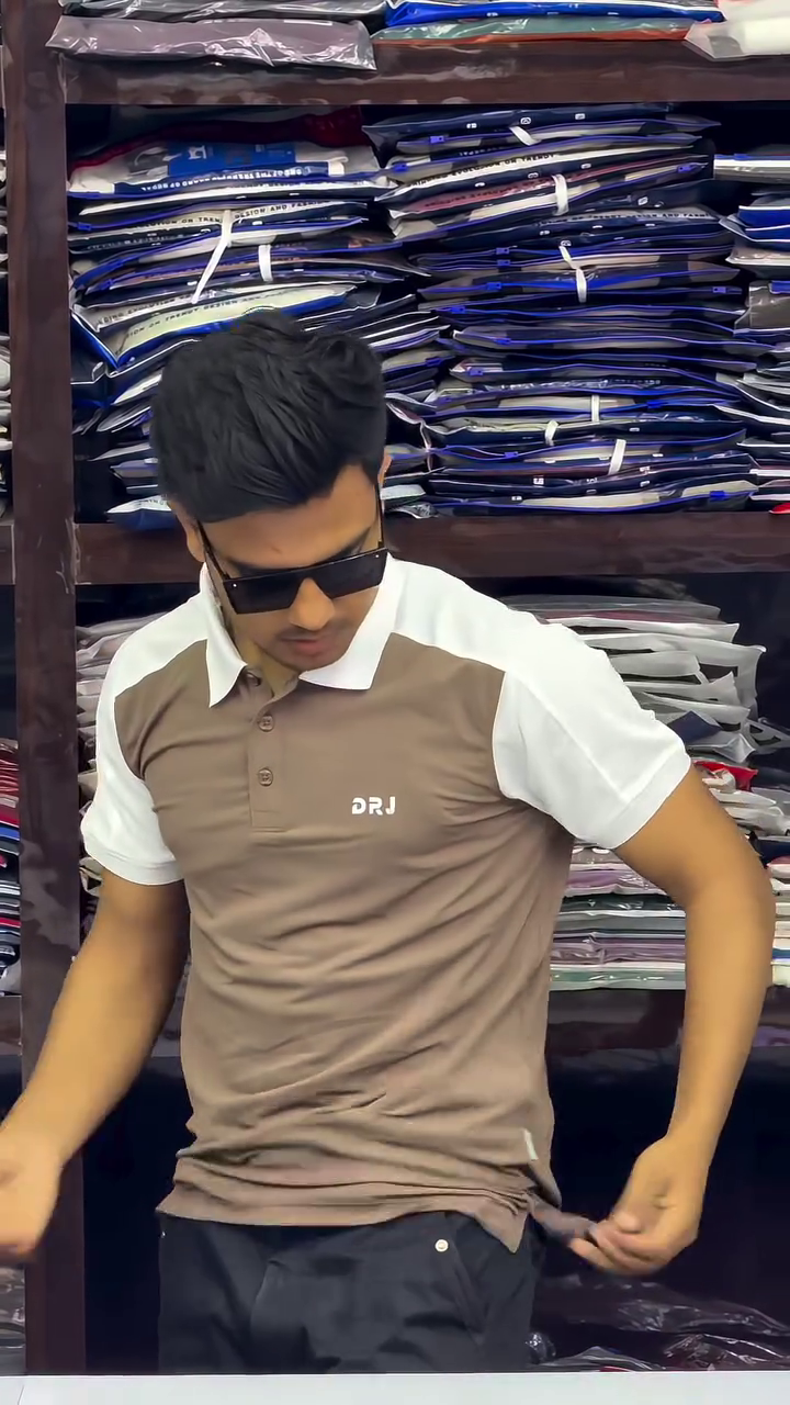 Men Printed Polo Collar Cotton Oversized Tshirt